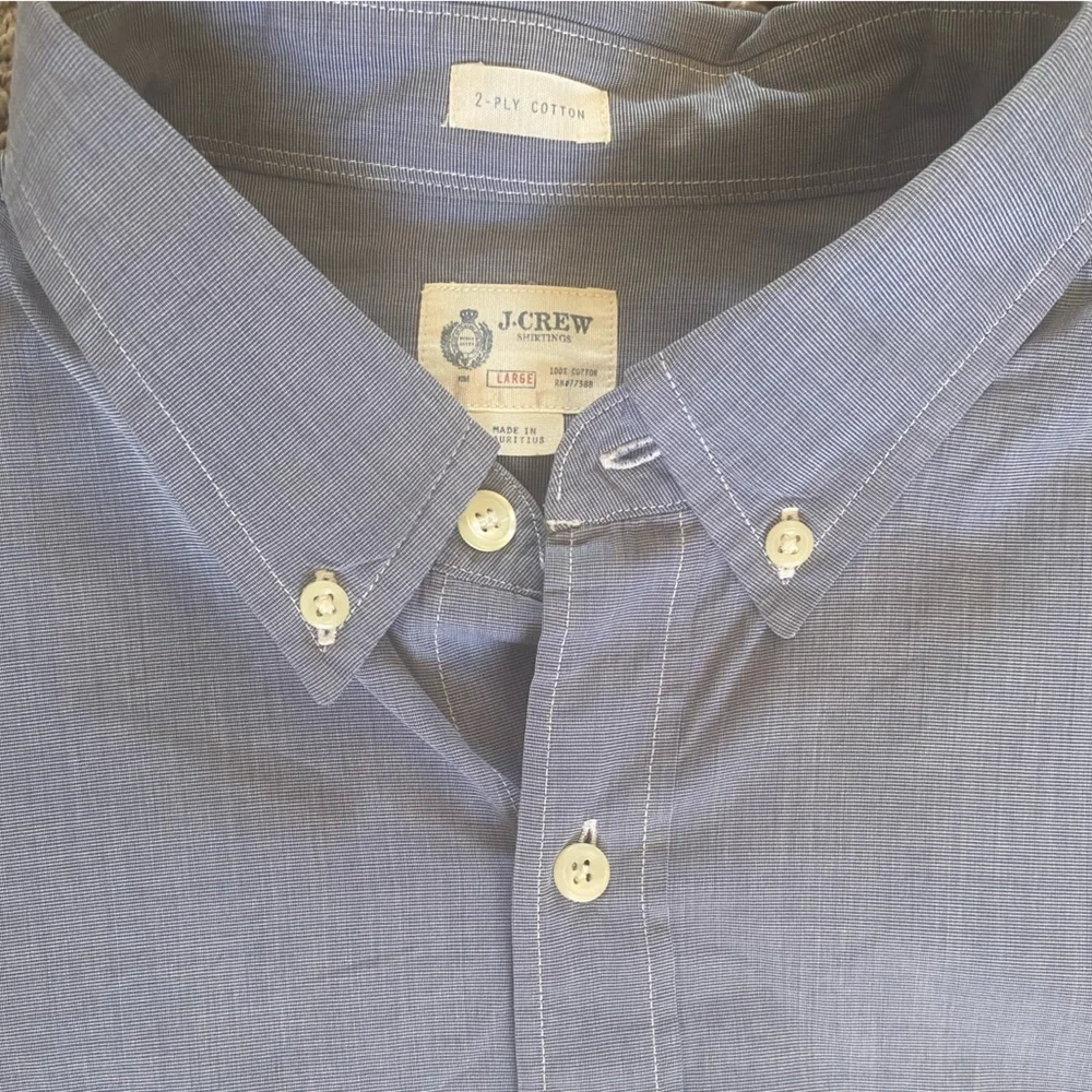 J. Crew Men's Classic Blue Casual Shirt
